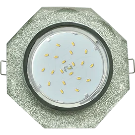 Ecola GX53 H4 5312 Glass Стекло 8-угольник с прямыми гранями хром - серебряный блеск 38x133 (к+)
