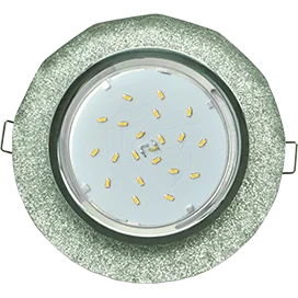 Ecola GX53 H4 5313 Glass Стекло Круг с вогнутыми гранями хром - серебряный блеск 38x126 (к+)