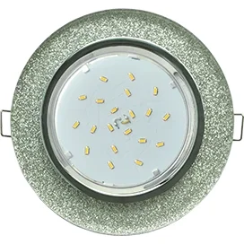 Ecola GX53 H4 5310 Glass Стекло Круг хром - серебряный блеск 38x126 (светильник) (к+)