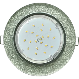 Ecola GX53 H4 5310 Glass Стекло Круг хром - серебряный блеск 38x126 (светильник) (к+)