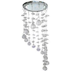 Ecola GX53 H4 5354 Glass Круг "Хрустальная нить" Прозрачный / Хром 330x105 (к+)