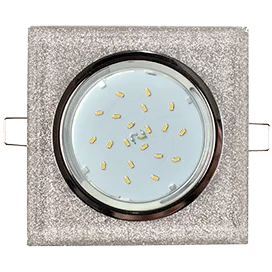 Ecola GX53 H4 5311 Glass Стекло Квадрат скошенный край Хром - серебряный блеск 38x120x120 (к+)