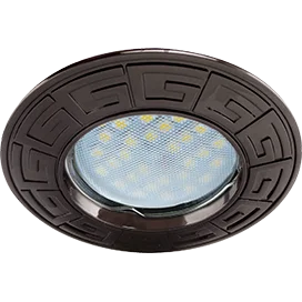 Ecola MR16 DL110A GU5.3 Светильник встр. литой Антик Черный Хром 24x86 (кd74)