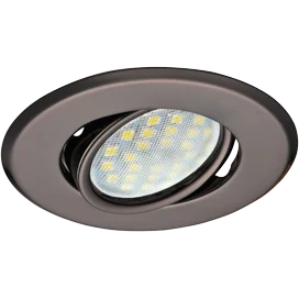 Ecola MR16 DH09 GU5.3 Светильник встр. поворотный плоский (скрытый крепеж лампы) Черный Хром 25x90 (кd74)