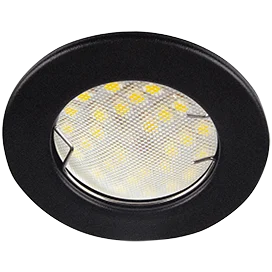 Ecola Light MR16 DL90 GU5.3 Светильник встр. плоский Черный матовый 30x80 (кd74)