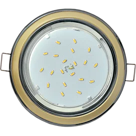 Ecola GX53 H4 9022 светильник встраив. без рефл. 2 цв. черный хром-золото-черный хром 38х106 (к+)