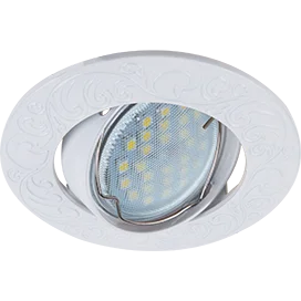 Ecola MR16 DL114 GU5.3 Светильник встр. литой поворотный Лианы Белый 25x90