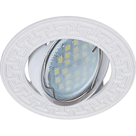 Ecola MR16 DL111 GU5.3 Светильник встр. литой поворотный Антик2 Белый 24x88