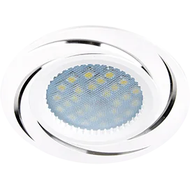 Ecola MR16 DL3181 GU5.3 Светильник встр. литой (скрытый крепеж лампы) Белый/Алюм Вихрь 23x78 (кd74)