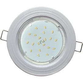 Ecola GX53 H4 9010 светильник встраив. без рефл. "2 круга" Белый 43x115 (к+)
