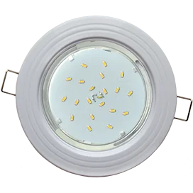 Ecola GX53 H4 9010 светильник встраив. без рефл. "2 круга" Белый 43x115 (к+)