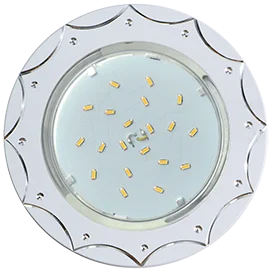 Ecola GX53 H4 DL5384 светильник встраив. без рефл. Звезда Белый/Алюм 20x110 (к+)