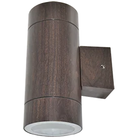 Ecola GX53 LED 8013A светильник накладной IP65 прозрачный Цилиндр металл. 2*GX53 Темное дерево 205x140x90
