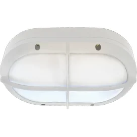 Ecola GX53 LED B4148S светильник накладной IP65 матовый Овал с решеткой алюмин. 2*GX53 Белый 215x135x65
