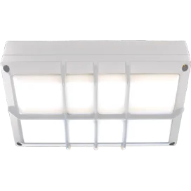 Ecola GX53 LED B4158S светильник накладной IP65 матовый Прямоугольник с решеткой алюмин. 2*GX53 Белый 215x135x65