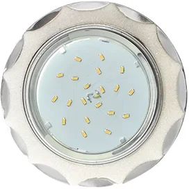 Ecola GX53 H4 DL3902 светильник встраив. без рефл. Звезда под стеклом Белый блеск / хром 106х38 (к+)