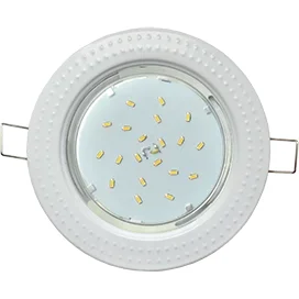 Ecola GX53 H4 9015 светильник встраив. без рефл. "Чеканка" Белый 43x115 (к+)