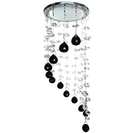 Ecola GX53 H4 5354 Glass Круг "Хрустальная нить" Прозрачный и Черный / Хром 330x105 (к+)