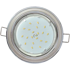Ecola GX53 H4 9022 светильник встраив. без рефл. 2 цв. хром-жемчуг-хром 38х106 (к+)