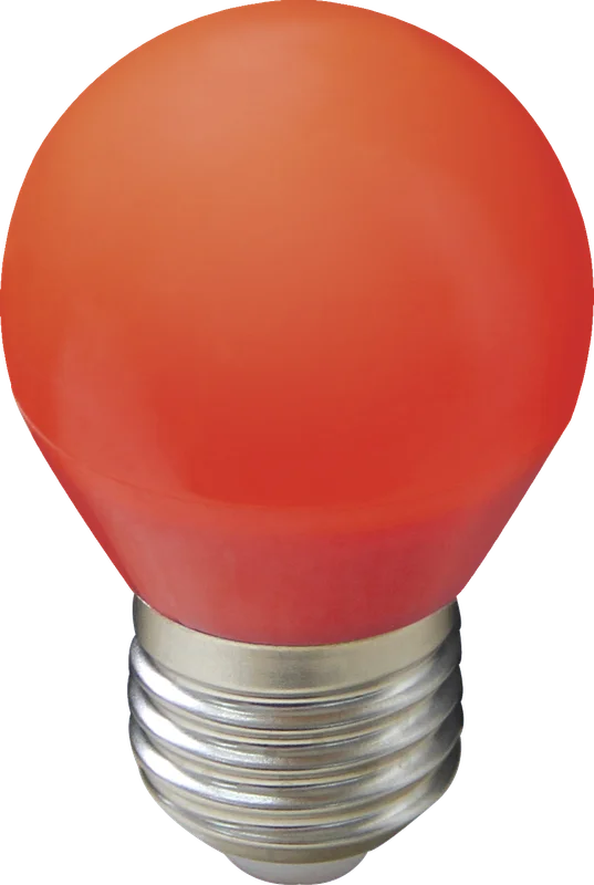 Ecola globe LED color 2,0W G45 220V E27 Red шар Красный матовая колба 70x45
