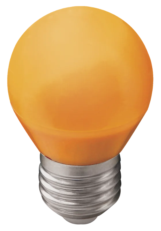 Ecola globe LED color 2,0W G45 220V E27 Orange шар Оранжевый матовая колба 70x45