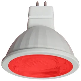 Ecola MR16 LED color 9,0W 220V GU5.3 Red Красный (насыщенный цвет) прозрачная 47x50