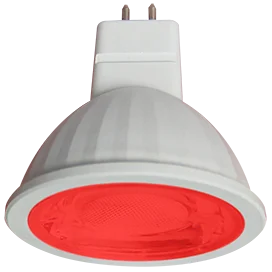 Ecola MR16 LED color 9,0W 220V GU5.3 Red Красный (насыщенный цвет) прозрачная 47x50