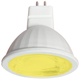 Ecola MR16 LED color 9,0W 220V GU5.3 Yellow Желтый (насыщенный цвет) прозрачная 47х50