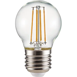 Ecola globe LED Premium 7,0W G45 220V E27 2700K 360° filament прозр. нитевидный шар (Ra 80, 100 Lm/W, КП=0) 68х45
