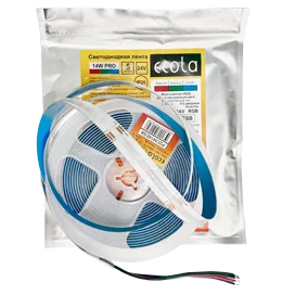 Ecola LED strip PRO 14W/m 24V IP20 COB 512Led/m RGB светодиодная лента на катушке 5м.