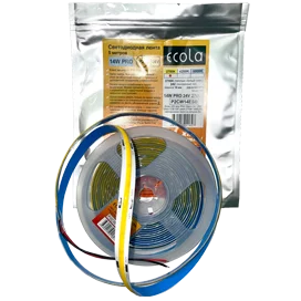 Ecola LED strip PRO 14W/m 24V IP20 COB 330Led/m 2700K 1400Lm/m светодиодная лента на катушке 5м.
