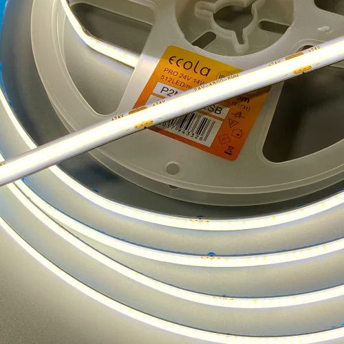 Ecola LED strip PRO 14W/m 24V IP20 COB 512Led/m 6000K 1400Lm/m светодиодная лента на катушке 5м.