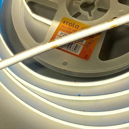 Ecola LED strip PRO 14W/m 24V IP20 COB 512Led/m 4200K 1400Lm/m светодиодная лента на катушке 5м.