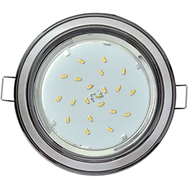 Ecola GX53 H4 9022 светильник встраив. без рефл. 2 цв. черный хром-серебро-черный хром 38х106 (к+)