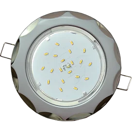 Ecola GX53 H4 9014 светильник встраив. без рефл. "Звезда" серебро-черный хром 38x116 (к+)