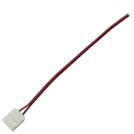 Ecola LED strip connector соед. кабель с одним 2-х конт. зажимным разъемом 10mm 15 см. уп. 3 шт.