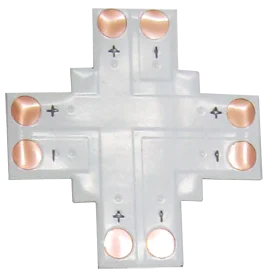 Ecola LED strip connector гибкая соед. плата X для зажимного разъема 2-х конт. 10 mm уп. 5 шт.