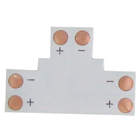 Ecola LED strip connector гибкая соед. плата T для зажимного разъема 2-х конт. 8 mm уп. 5 шт.