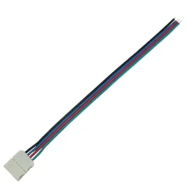 Ecola LED strip connector соед. кабель с одним 4-х конт. зажимным разъемом 10mm 15 см. уп. 3 шт.