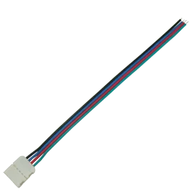 Ecola LED strip connector соед. кабель с одним 4-х конт. зажимным разъемом 10mm 15 см. уп. 3 шт.