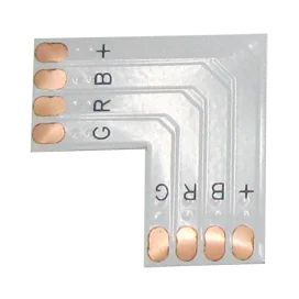 Ecola LED strip connector гибкая соед. плата L для зажимного разъема 4-х конт. 10 mm уп. 5 шт.