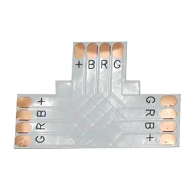 Ecola LED strip connector гибкая соед. плата T для зажимного разъема 4-х конт. 10 mm уп. 5 шт.