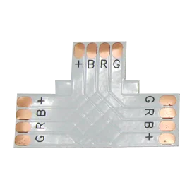 Ecola LED strip connector гибкая соед. плата T для зажимного разъема 4-х конт. 10 mm уп. 5 шт.