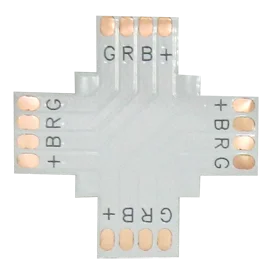 Ecola LED strip connector гибкая соед. плата X для зажимного разъема 4-х конт. 10 mm уп. 5 шт.