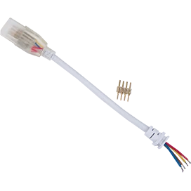 Ecola LED strip 220V connector кабель RGB 150мм с муфтой и разъемом IP68 для ленты RGB 14x7