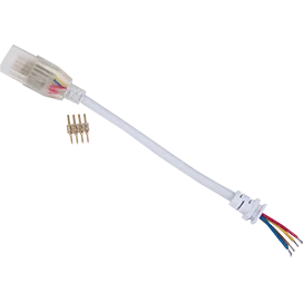 Ecola LED strip 220V connector кабель RGB 150мм с муфтой и разъемом IP68 для ленты RGB 16x8