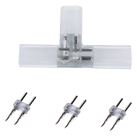 Ecola LED strip 220V connector комплект для упрощенного соединения "T"лента-лента 2-х конт для ленты IP68 12x7