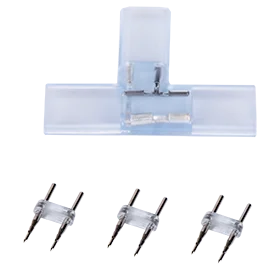 Ecola LED strip 220V connector комплект для упрощенного соединения "T"лента-лента 2-х конт для ленты IP68 14x7