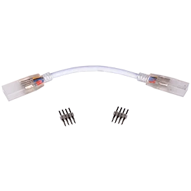 Ecola LED strip 220V connector гибкий соединитель лента-лента 4-х конт с разъемами для ленты IP68 RGB 14x7