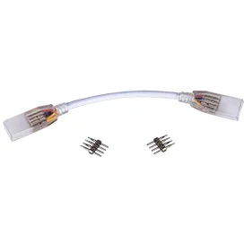 Ecola LED strip 220V connector гибкий соединитель лента-лента 4-х конт с разъемами для ленты IP68 RGB 16x8
